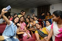 London Babulu Movie Team at AVN College Vizag
